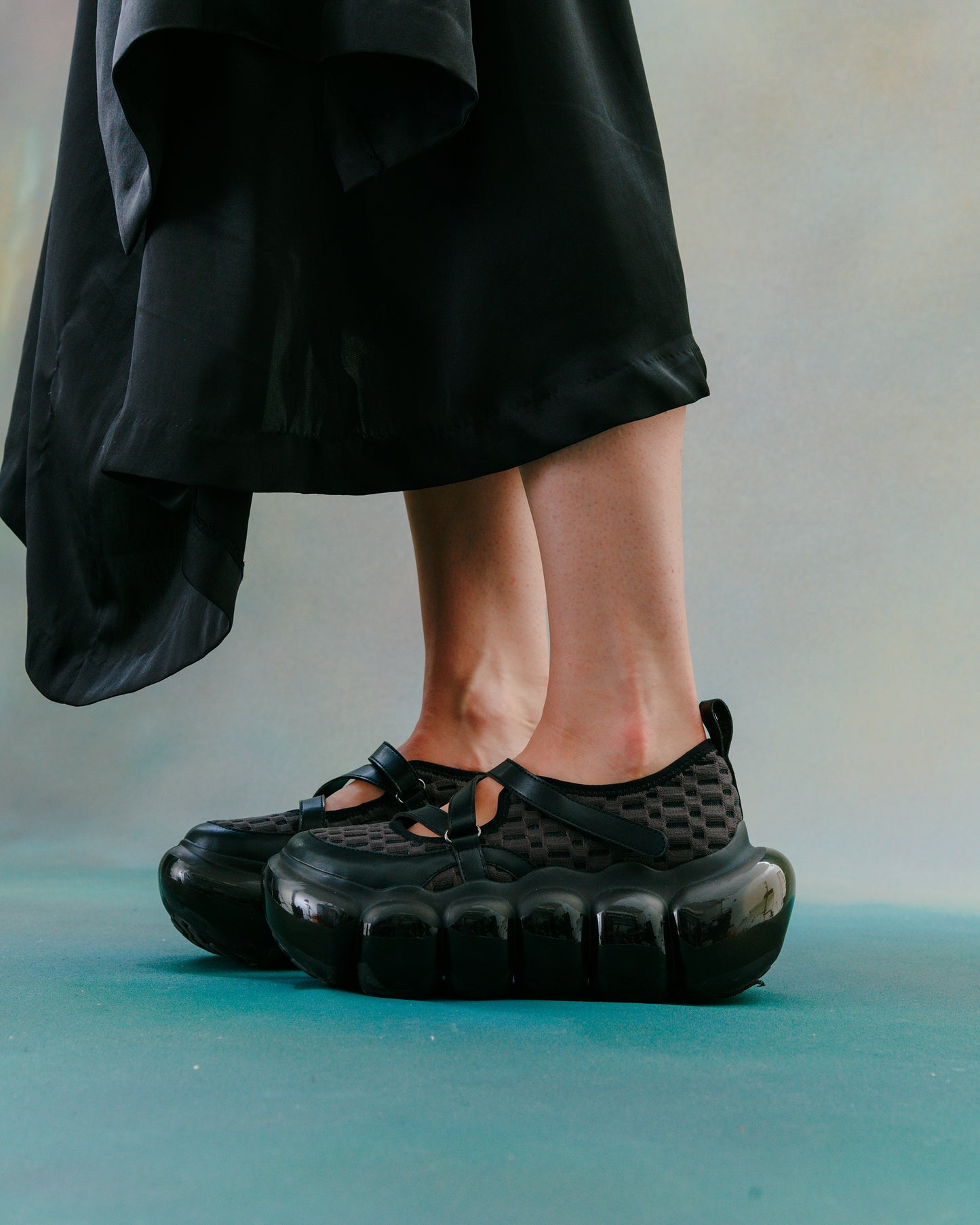 "Jewelry" Bubble Mary Jane / Black