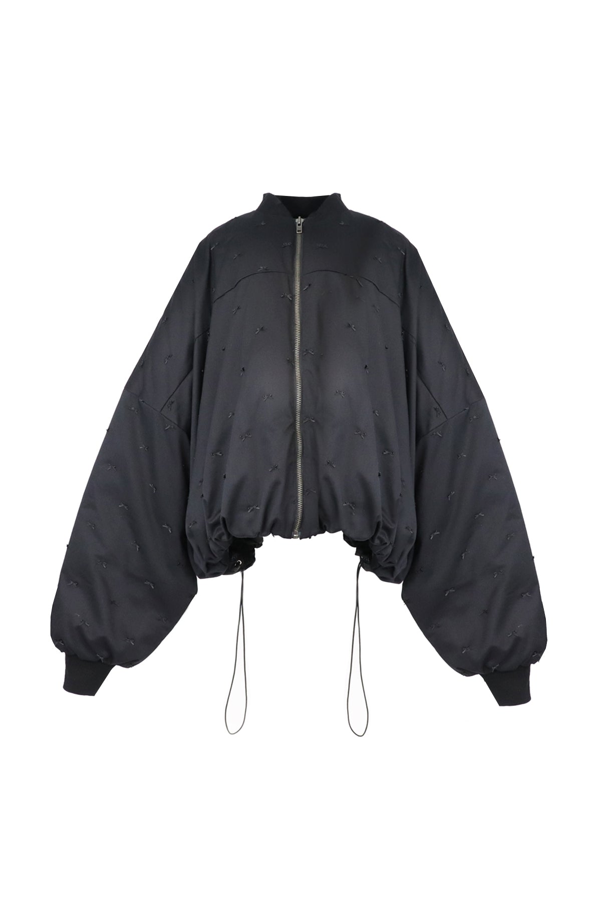 Grand Shilouette Bomber Jacket Ribbon / Black