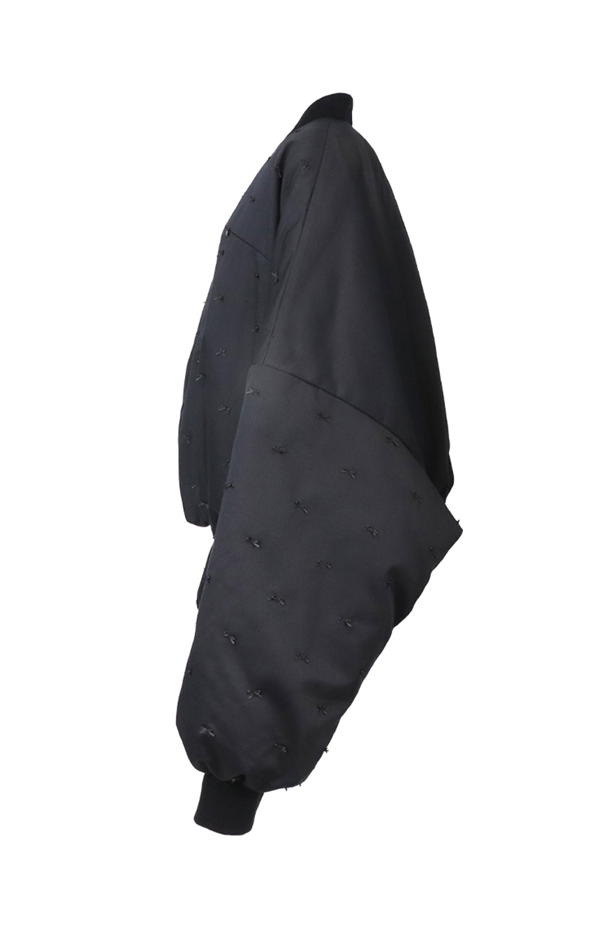 Grand Shilouette Bomber Jacket Ribbon / Black