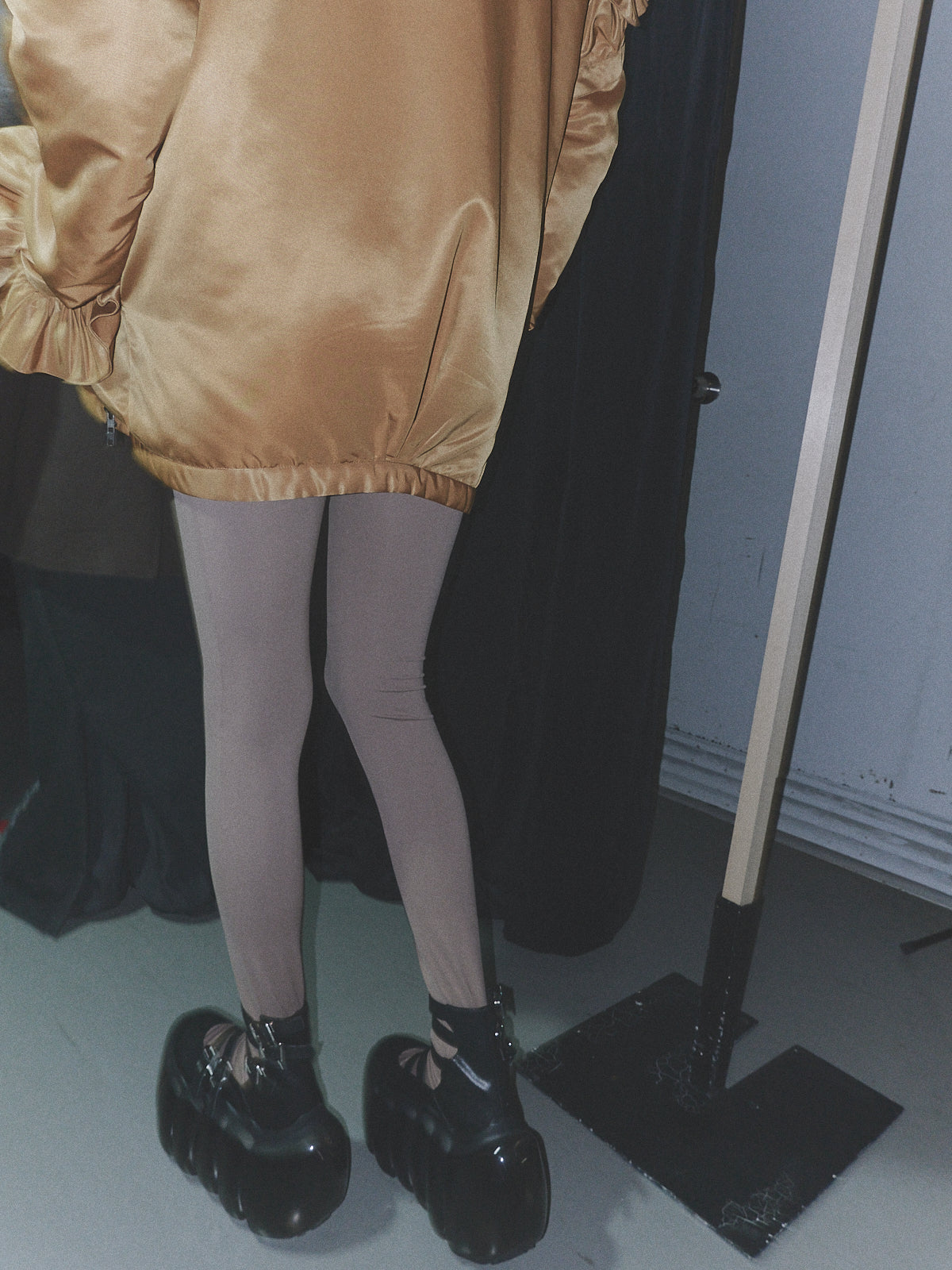 Puffer Frill Blouson / Mustard