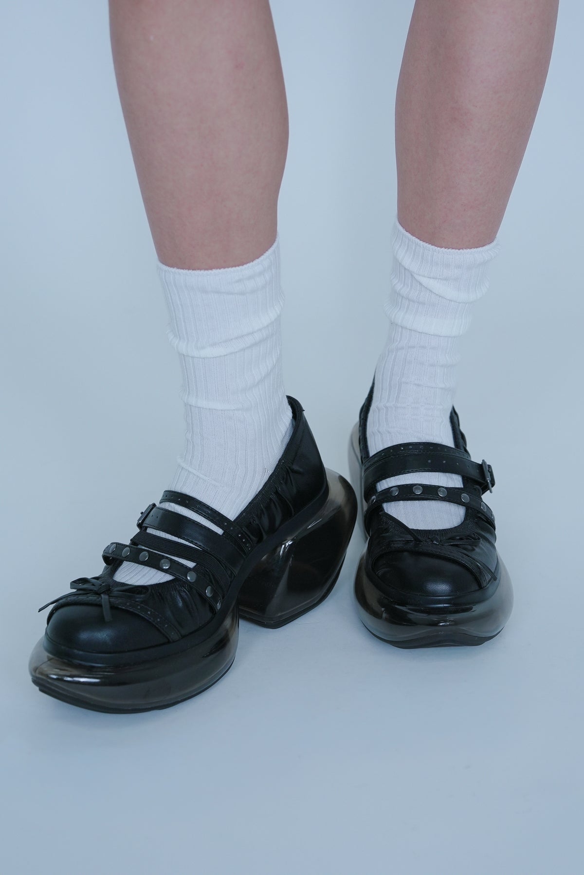 【SS27受注】Marfa Gathered Mary Jane / Black / MSS27SH12