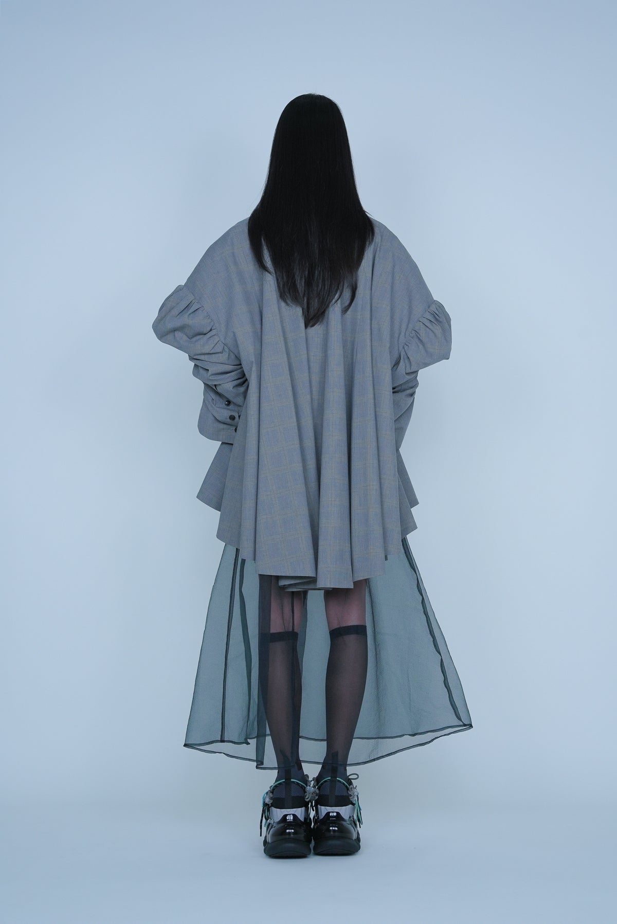 【SS27受注】See Through Puff Dress / Black / MSS27D02