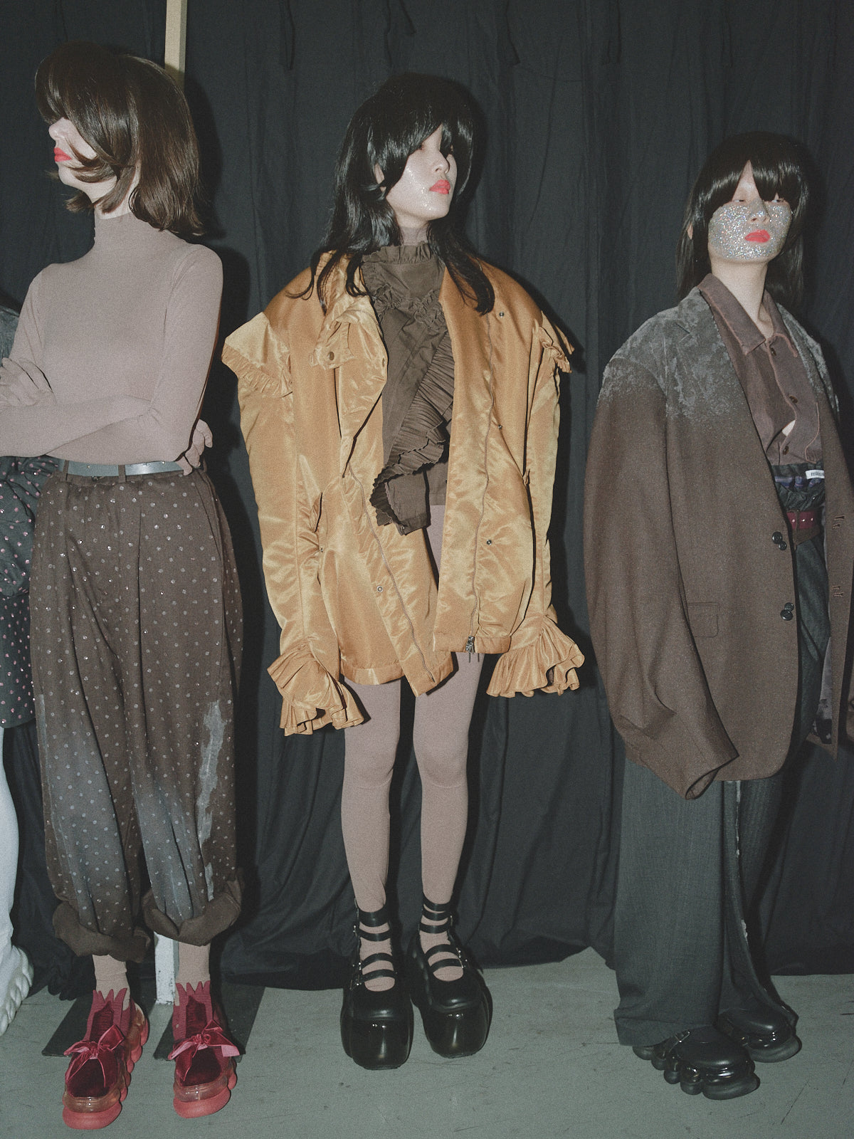 Puffer Frill Blouson / Mustard