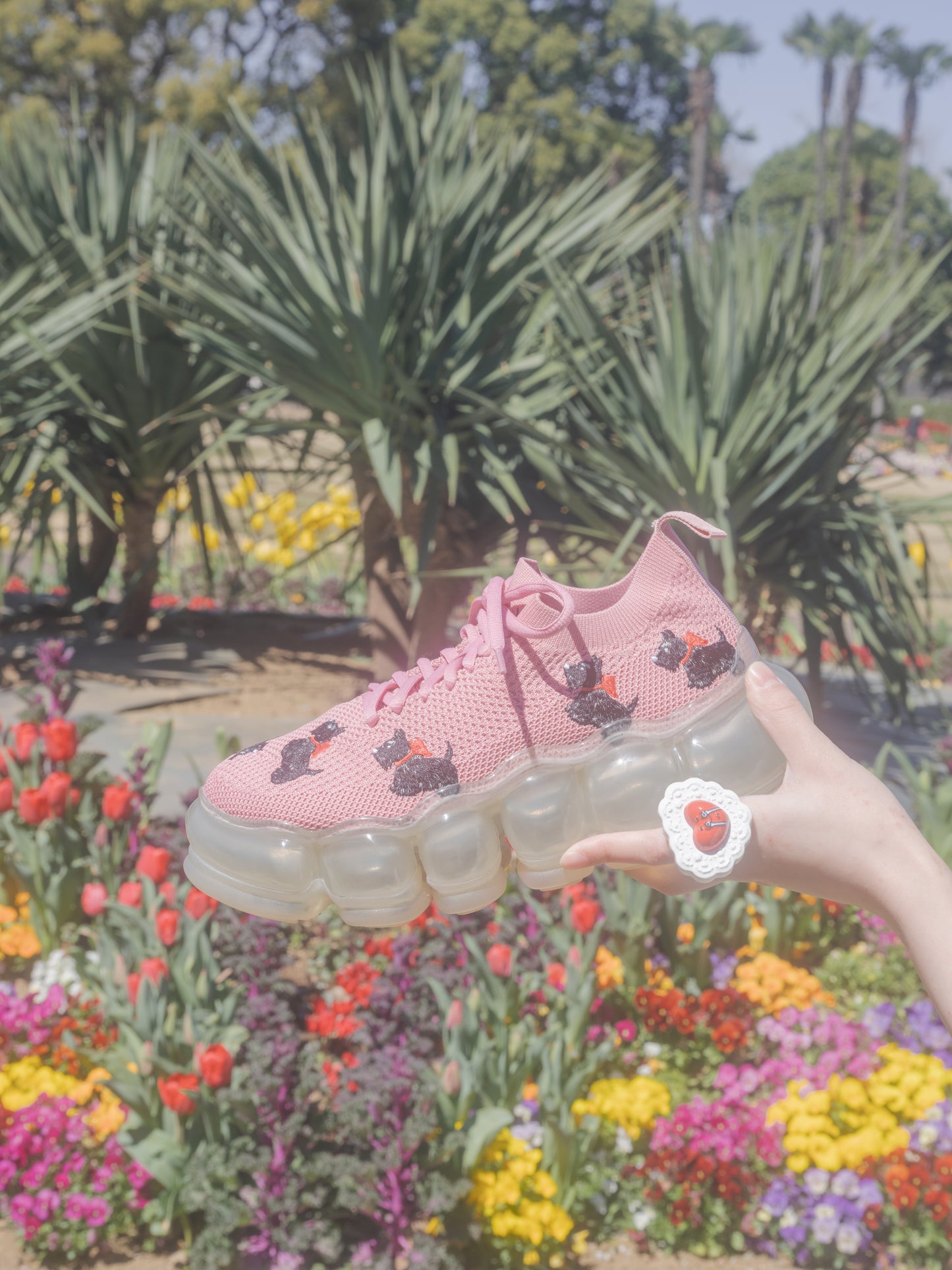 新款“珠宝”鞋 / 粉色 / PINK HOUSE × MIKIOSAKABE