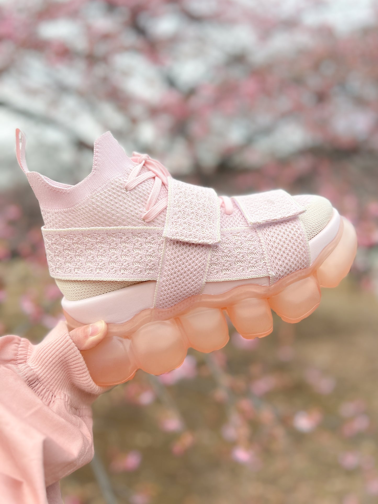 “珠宝”高跟鞋 Beltcross / 粉色