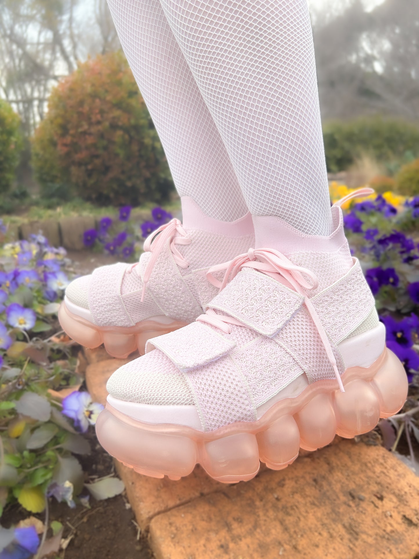 “珠宝”高跟鞋 Beltcross / 粉色