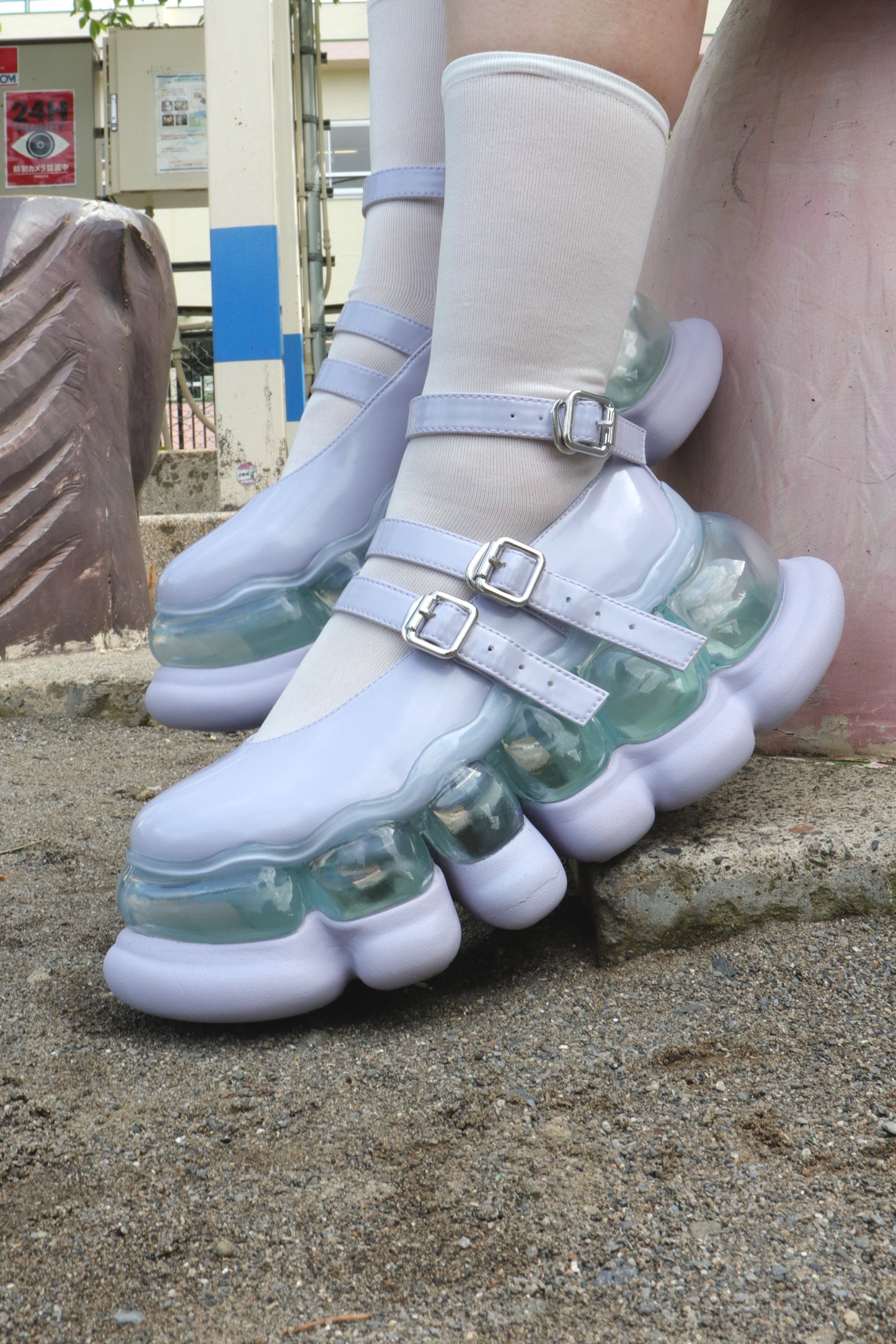 "Jewelry" Ark Three Straps Mary Jane / Lilac