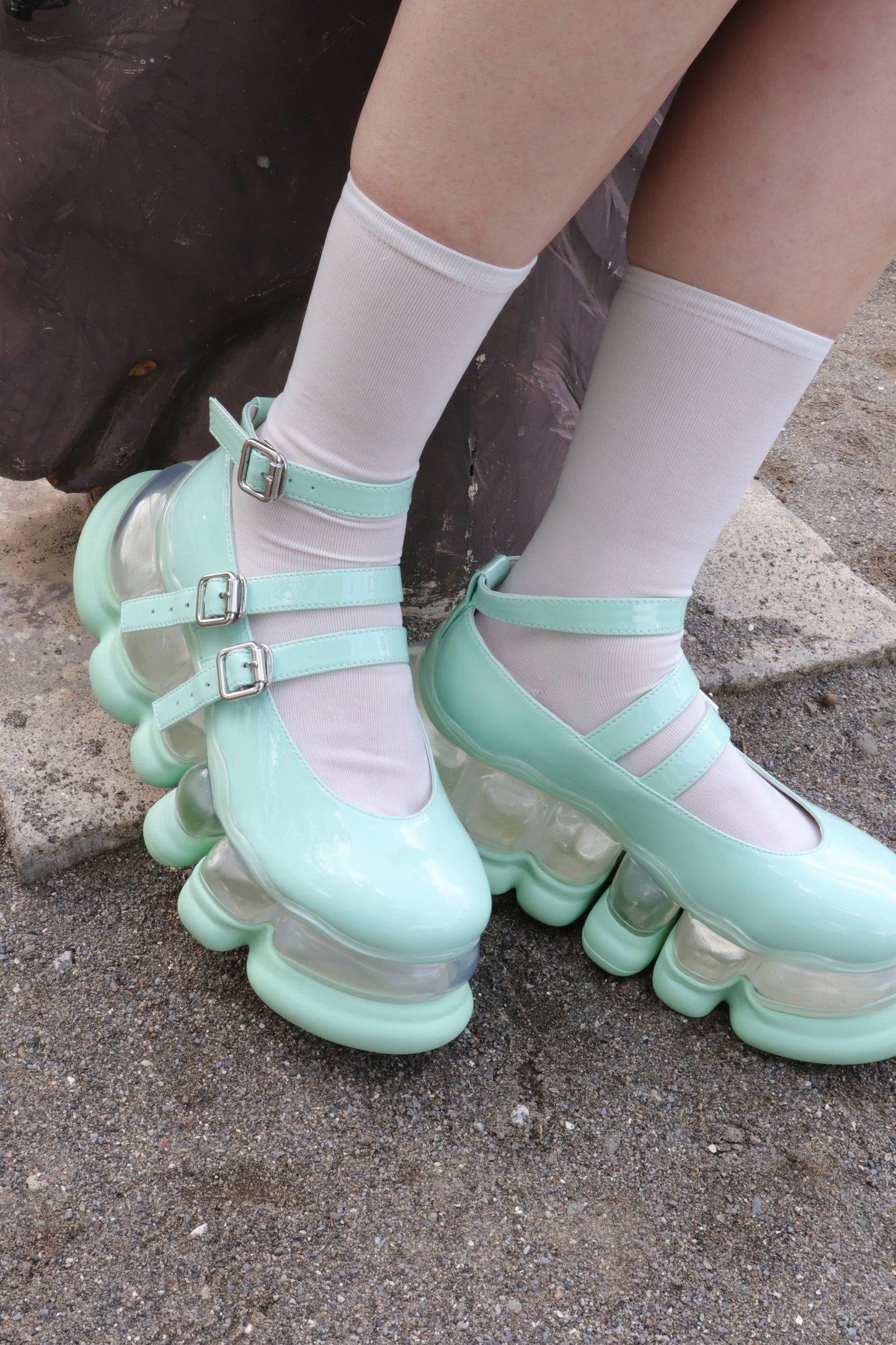 "Jewelry" Ark Three Straps Mary Jane / Mint