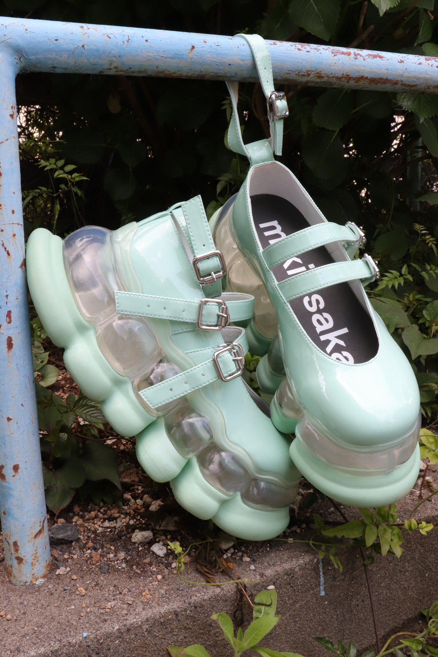 "Jewelry" Ark Three Straps Mary Jane / Mint