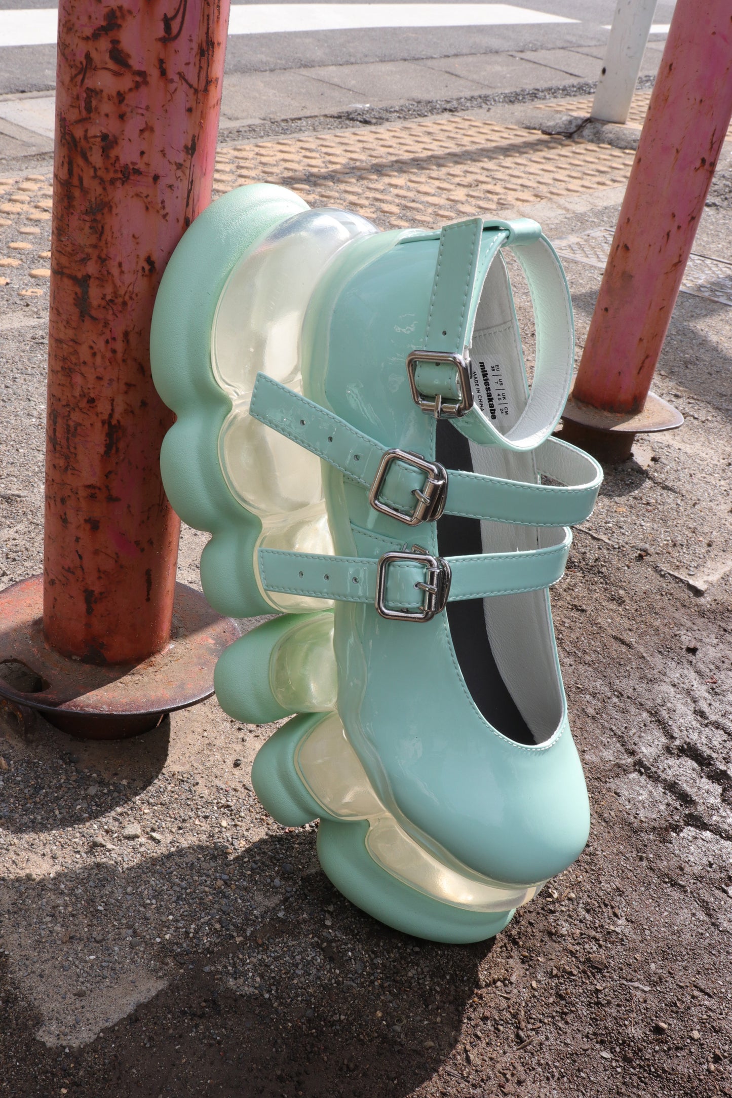 "Jewelry" Ark Three Straps Mary Jane / Mint