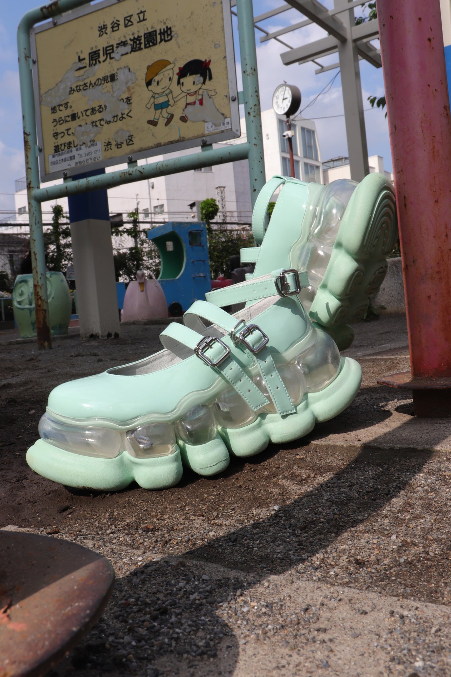 "Jewelry" Ark Three Straps Mary Jane / Mint