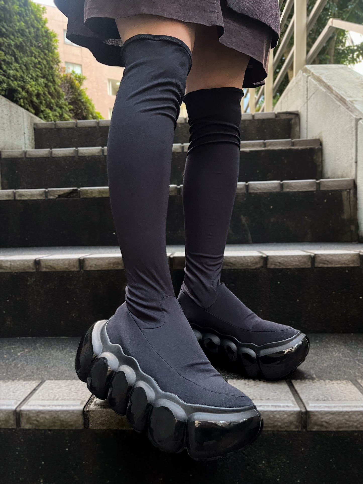 “珠宝”泡泡裤袜/纯黑