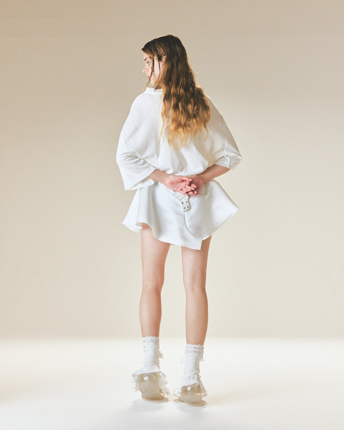 Satin Panty Skirt / White