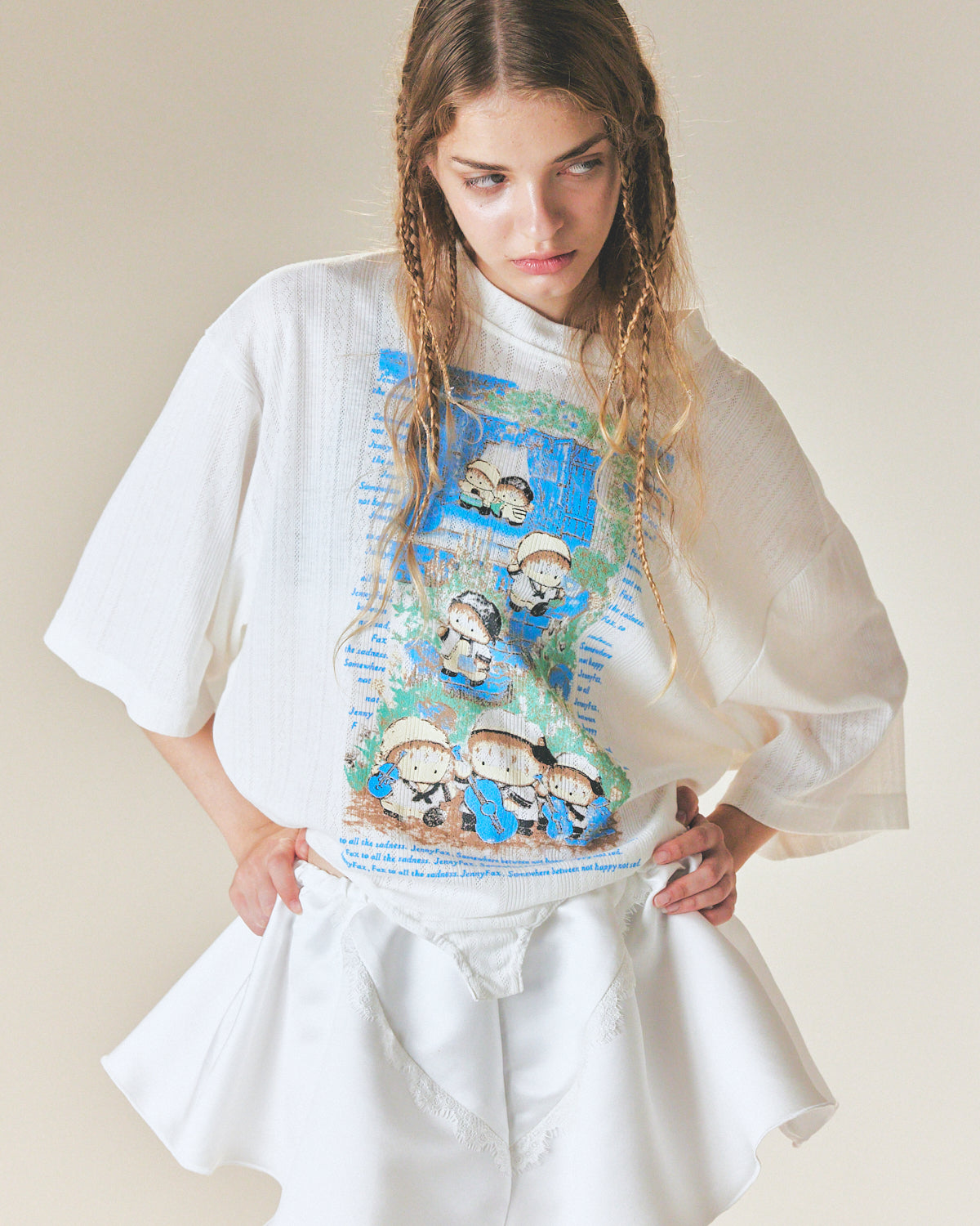 Satin Panty Skirt / White
