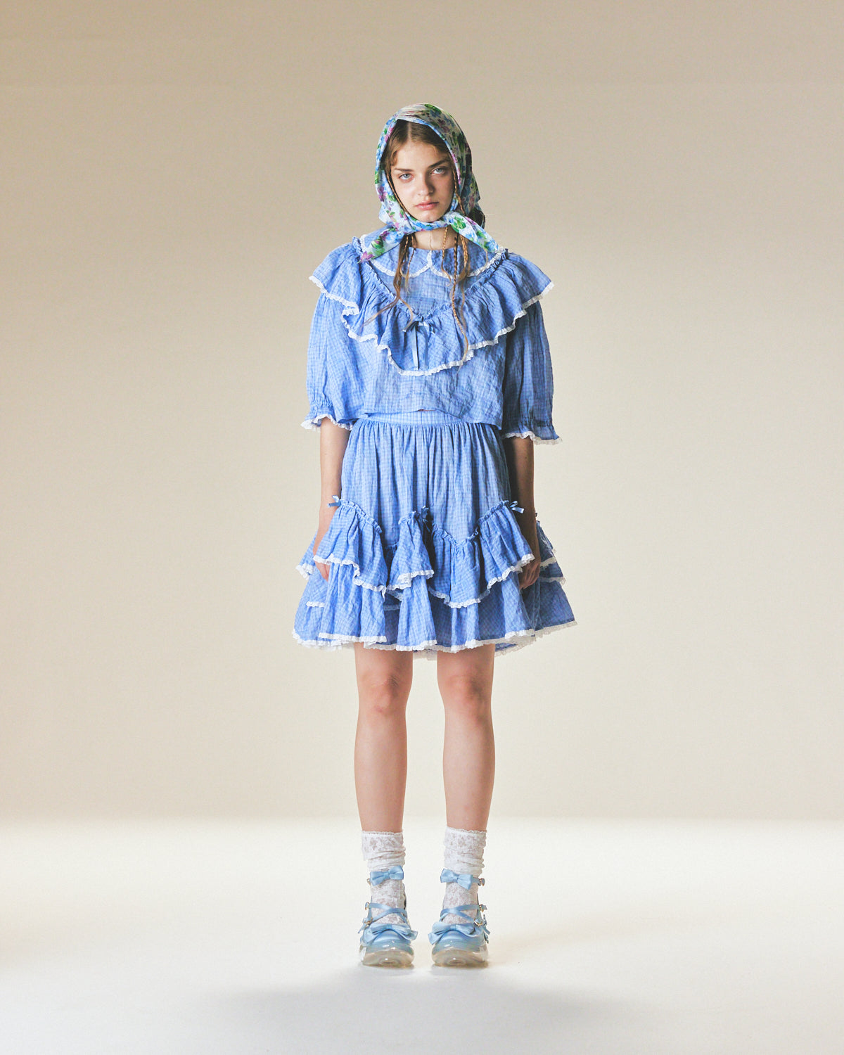 Cotton Lolita Skirt / Blue