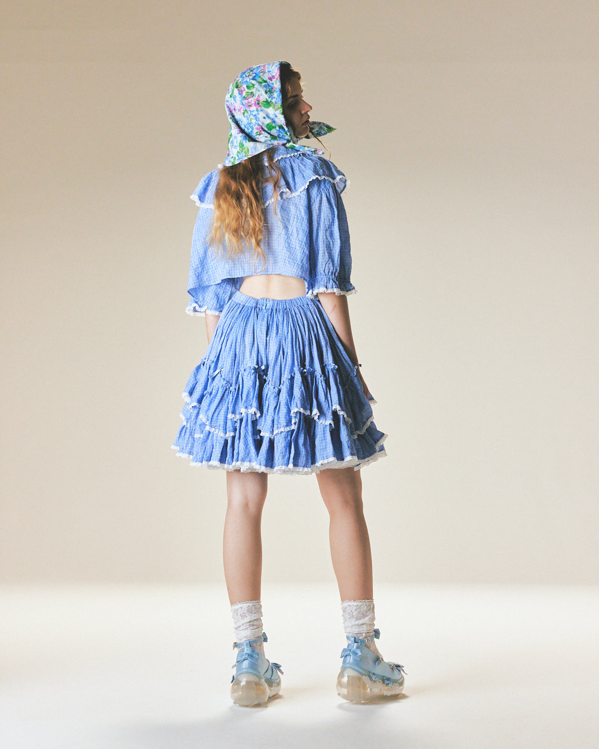 Cotton Lolita Skirt / Blue