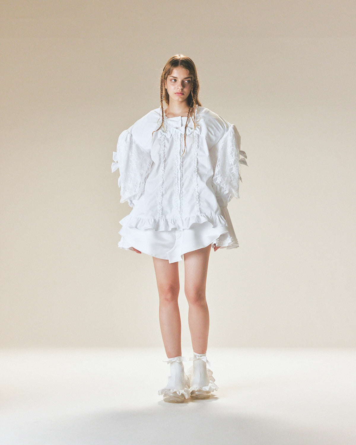 Satin Panty Skirt / White