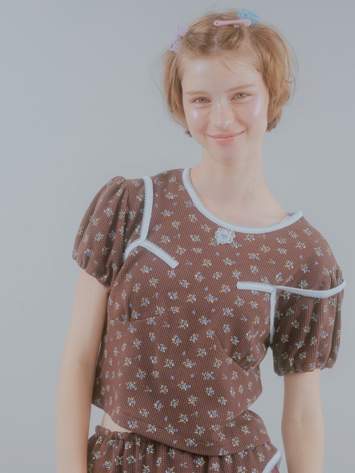 Sweet Heart Jersey Set-Up / Brown