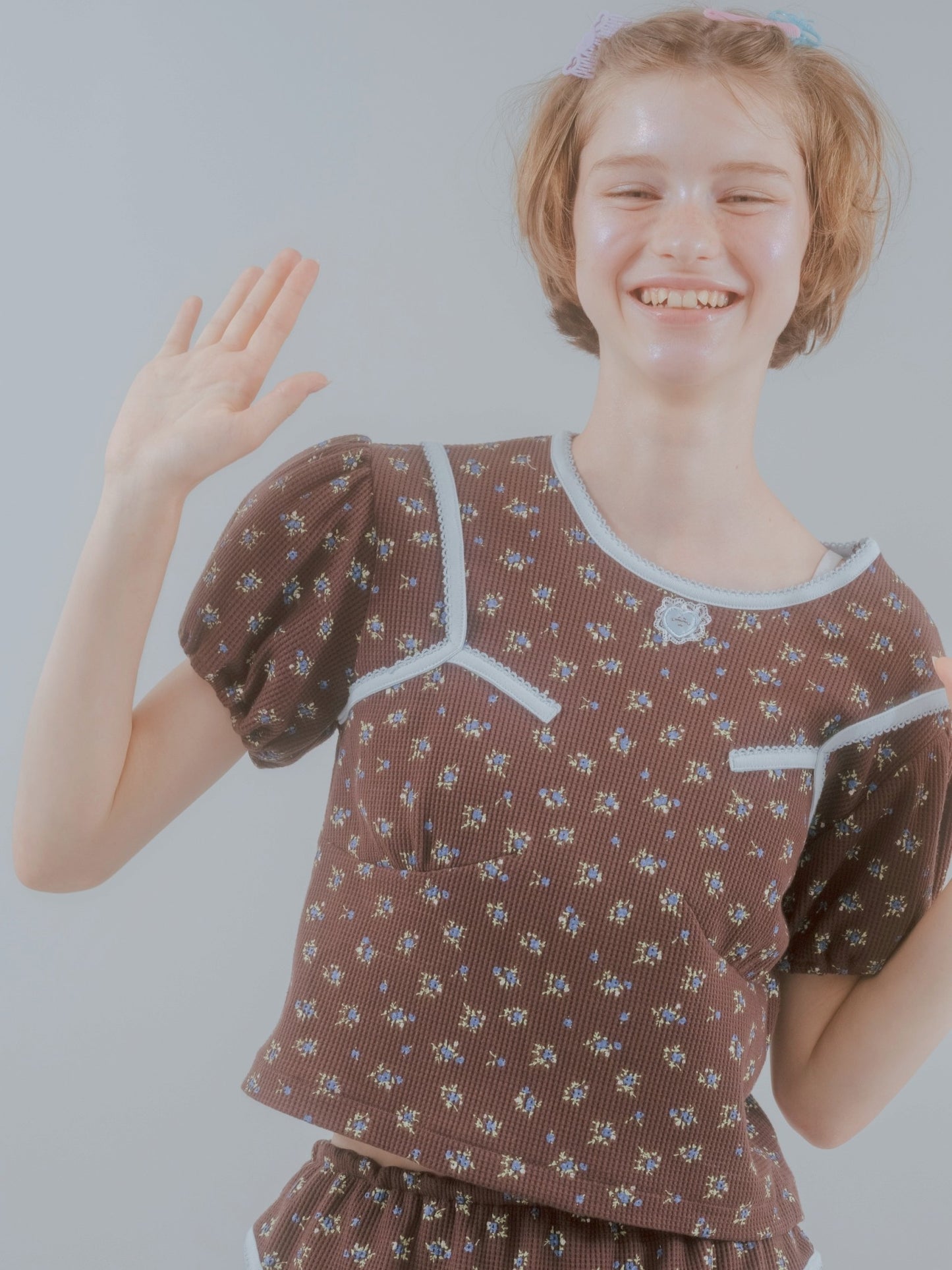Sweet Heart Jersey Set-Up / Brown