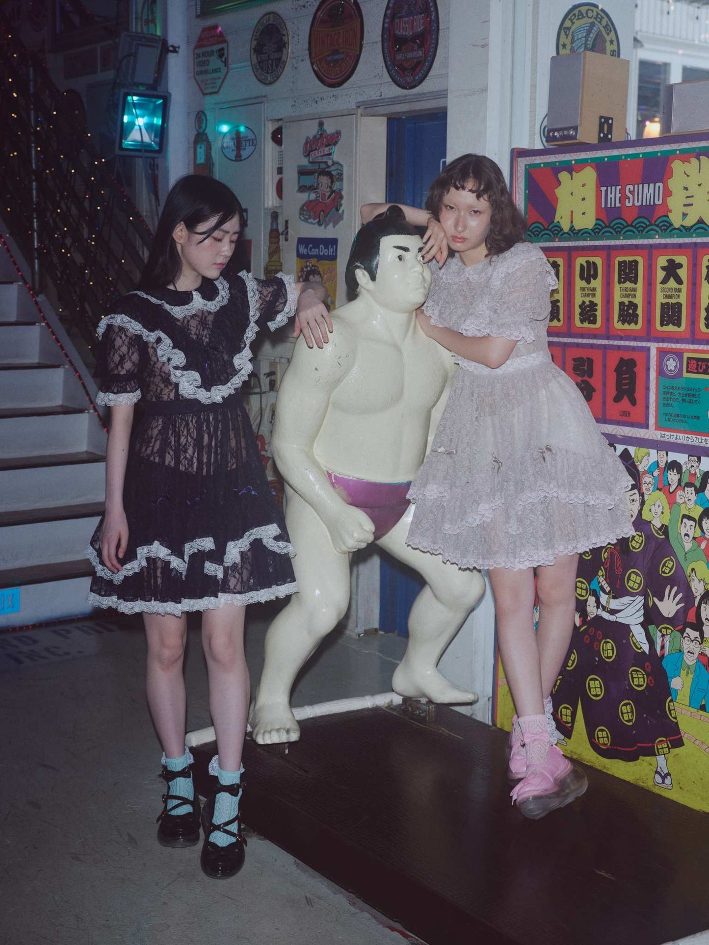 茶会月亮 / 黑色 / JennyFax × Angelic Pretty