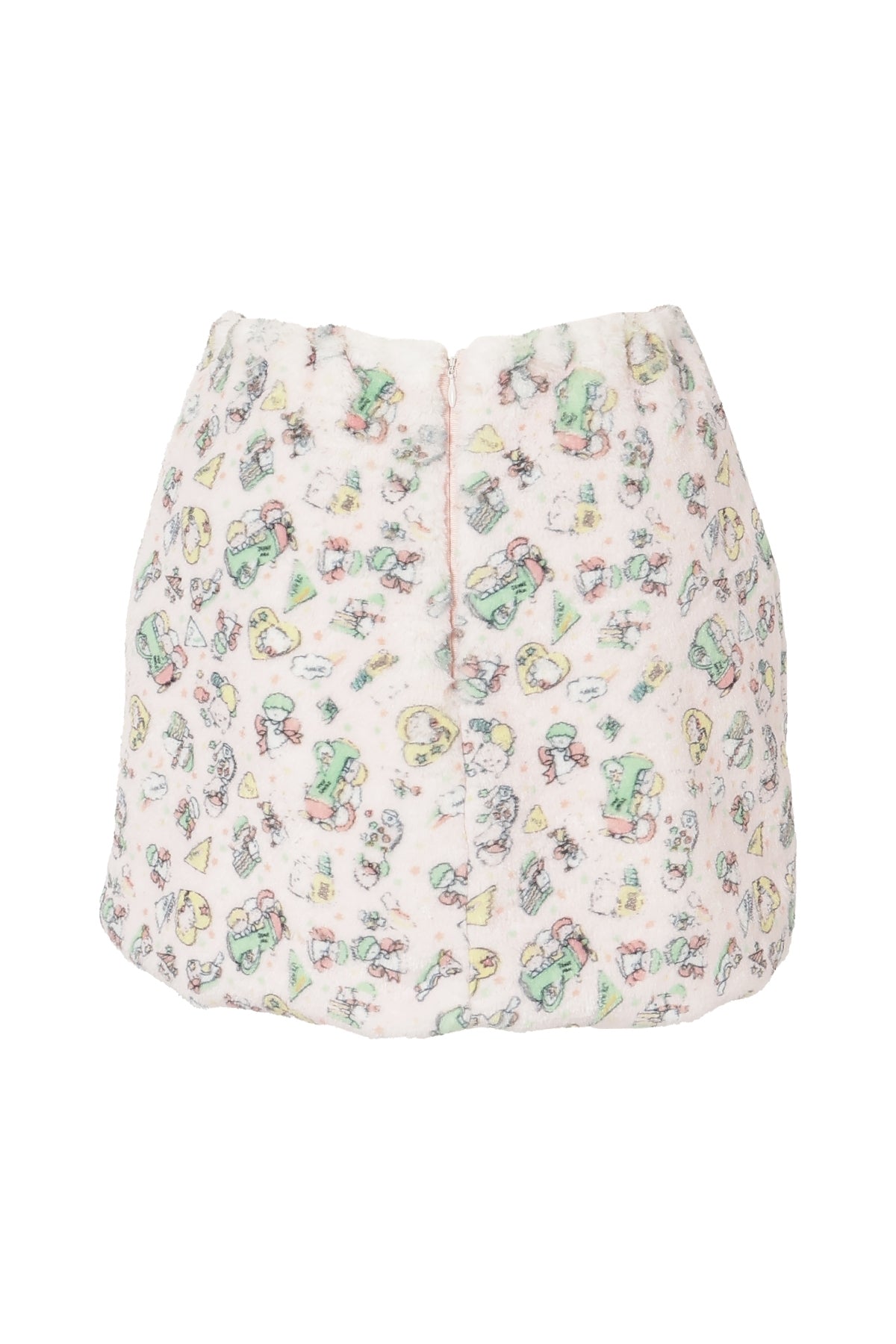 Cartoon Fur Skirt / Pastel