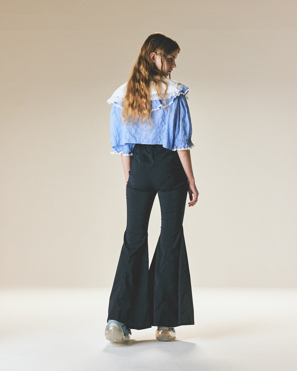 Short Cotton Blouse / Blue