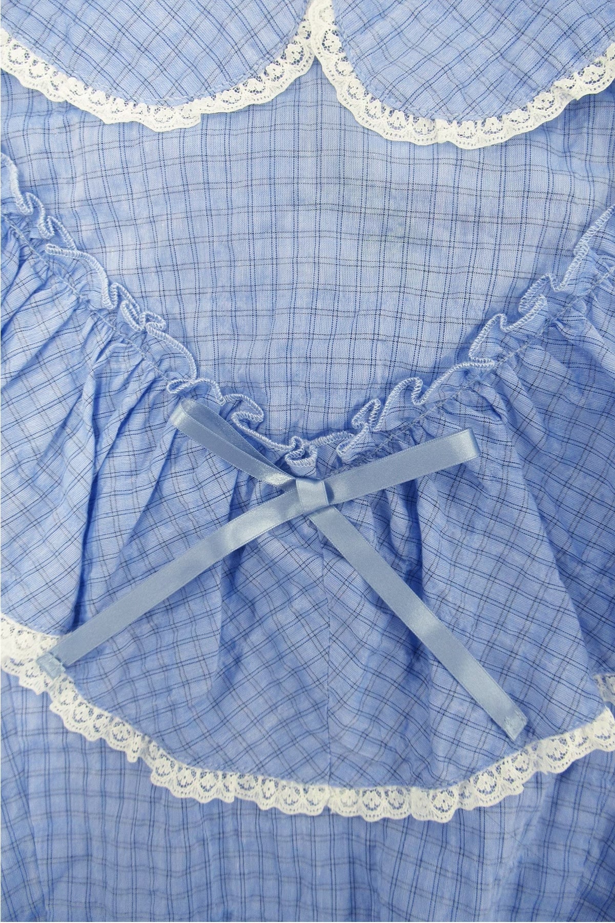 Short Cotton Blouse / Blue
