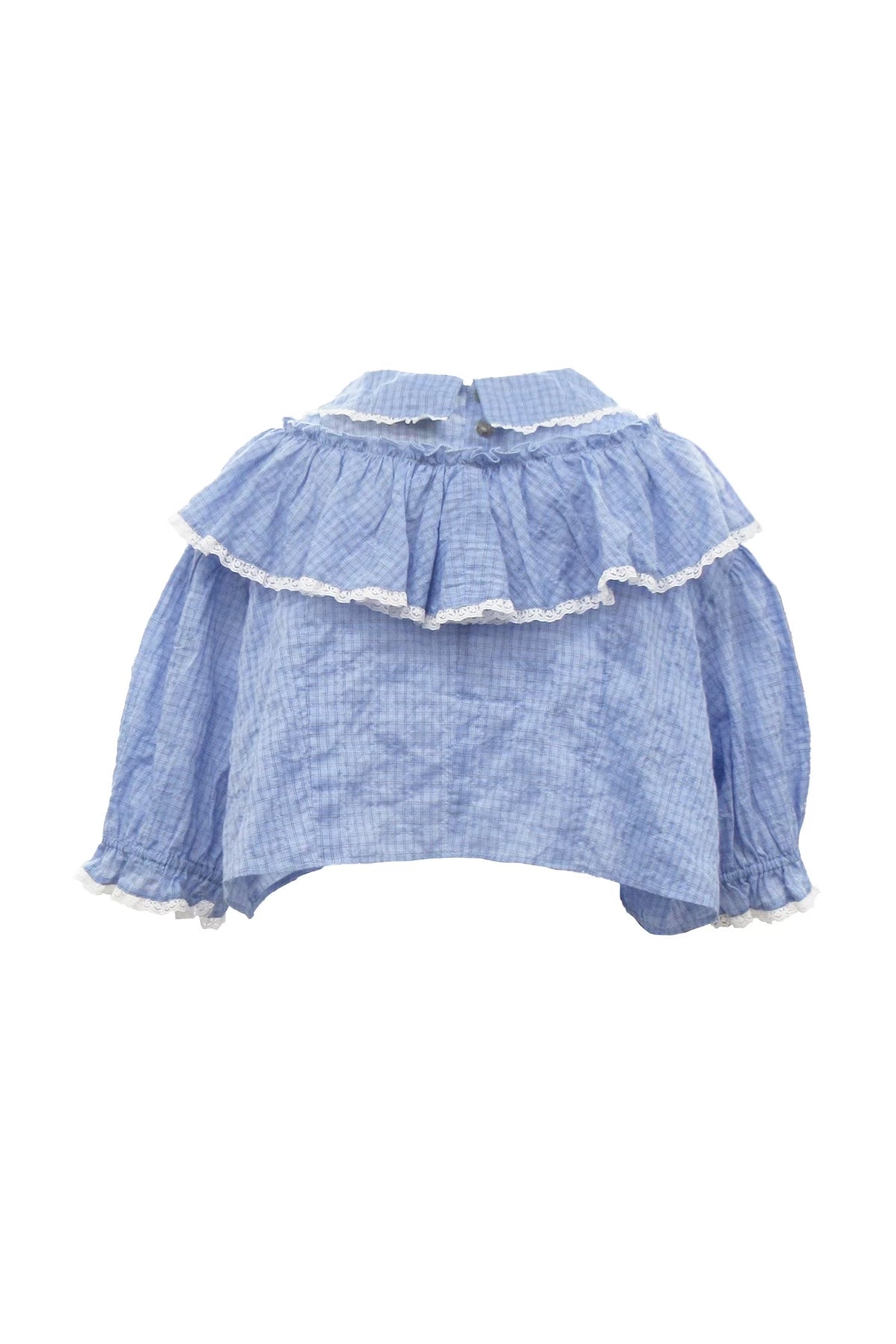 Short Cotton Blouse / Blue