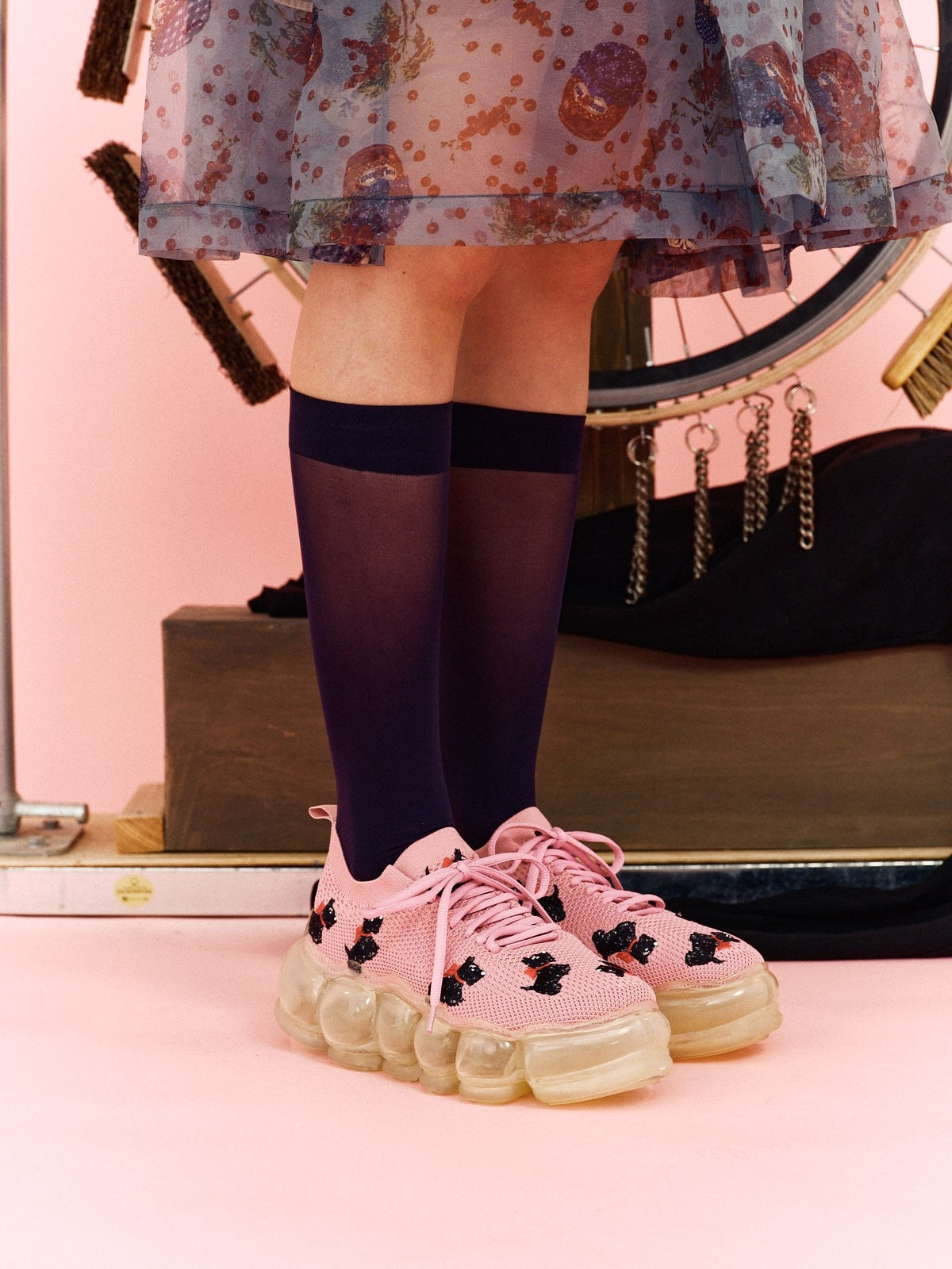 新款“珠宝”鞋 / 粉色 / PINK HOUSE × MIKIOSAKABE