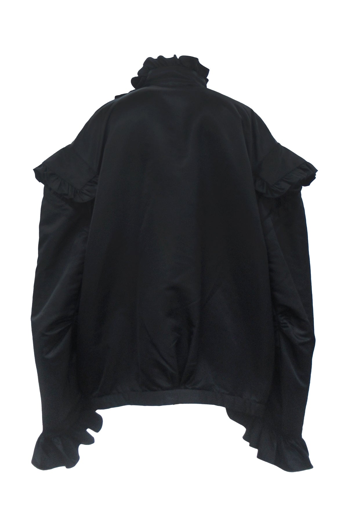 Puffer Frill Blouson / Black