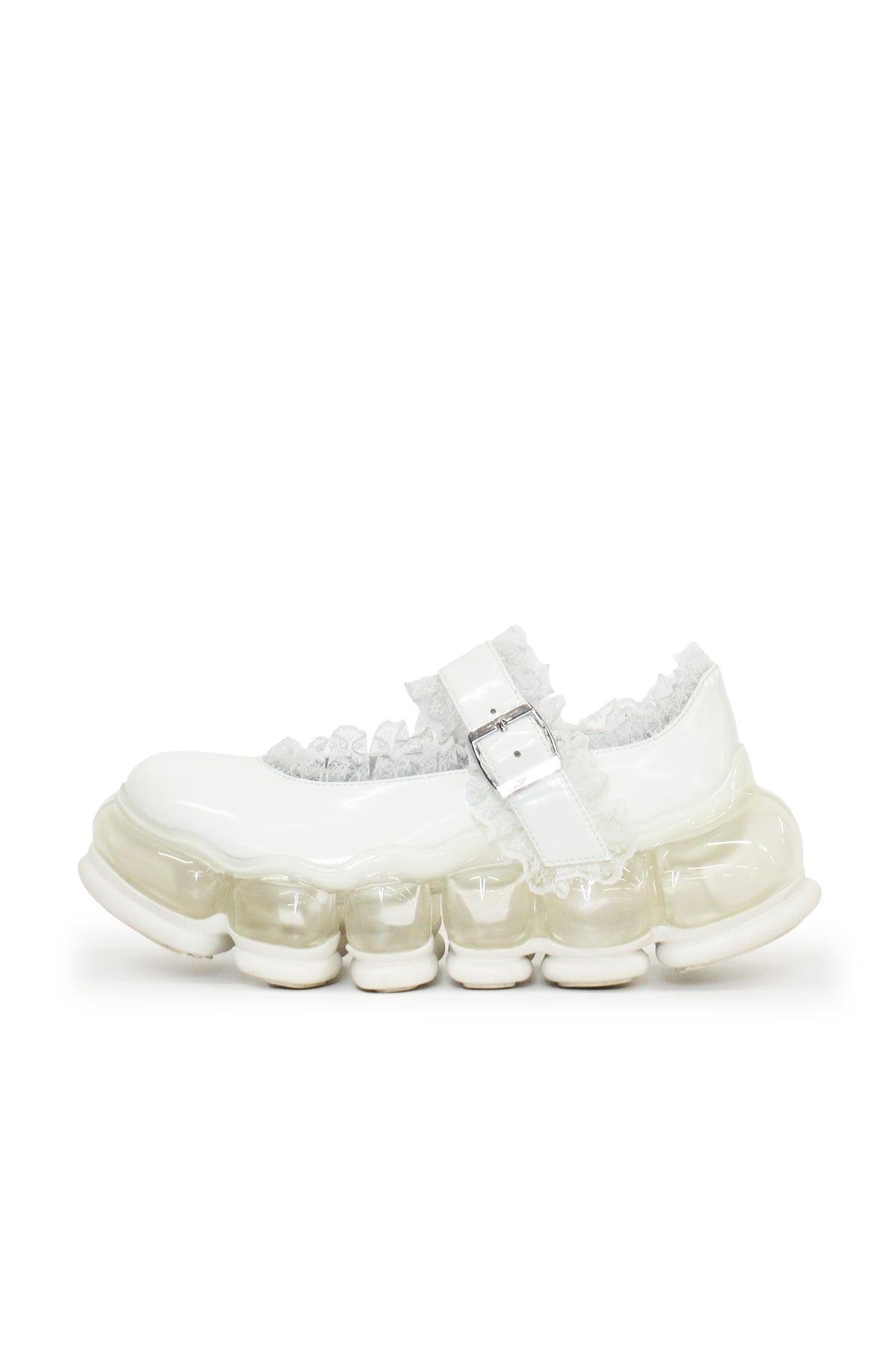 New “Jewelry” Mary Jane Lace / White
