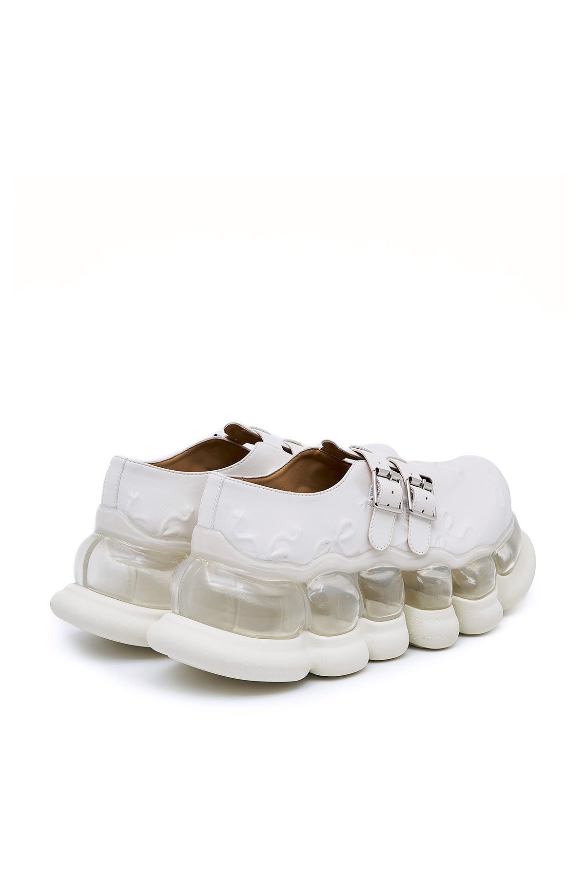"Jewelry" Ark Emboss Mary Jane / White