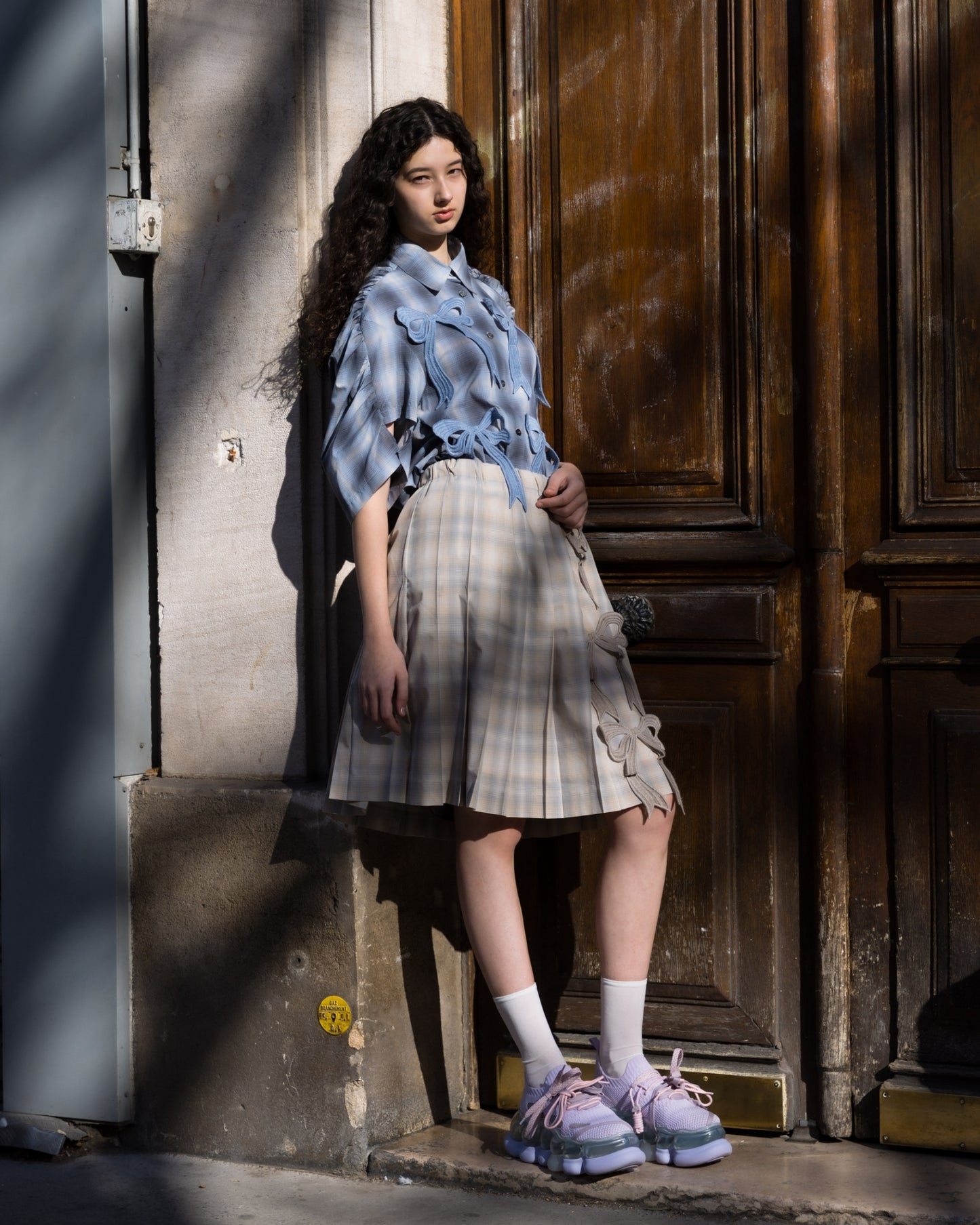 【25SS订购】茧丝带衬衫/蓝色/MSS25D03