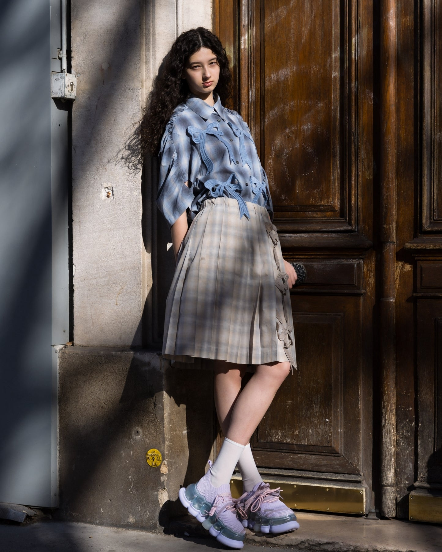 【25SS订】刺绣百褶裙/米色/MSS25S01