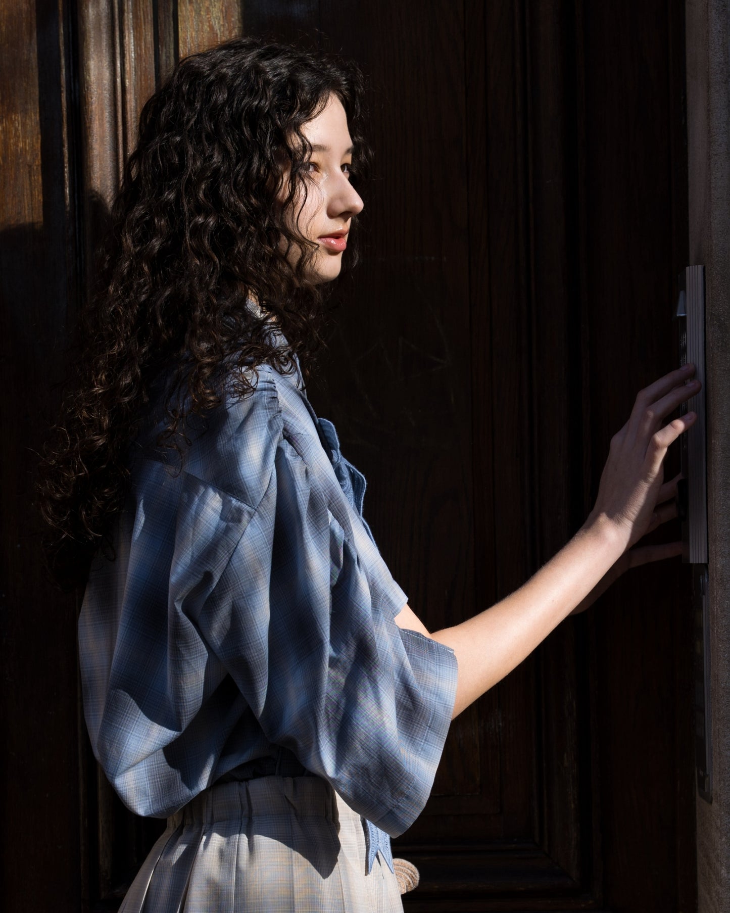 【25SS订购】茧丝带衬衫/蓝色/MSS25D03