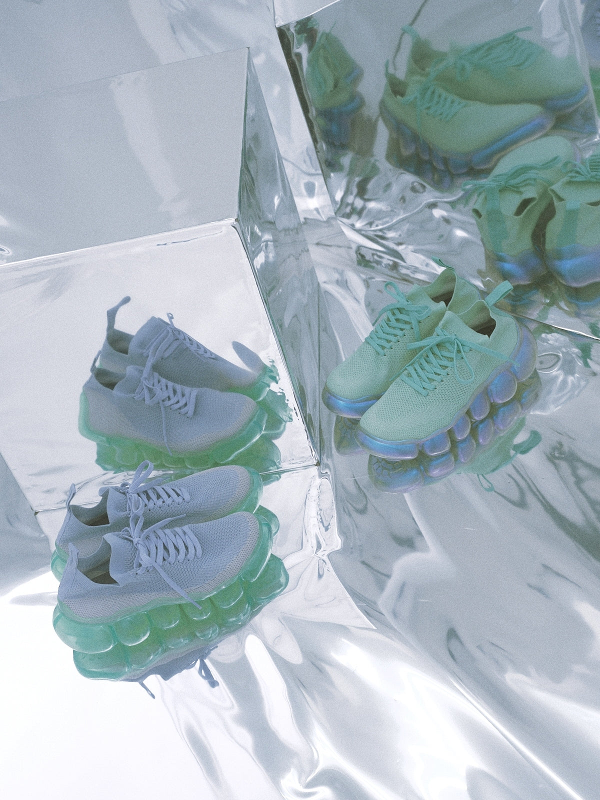 "Jewelry" Basic Shoes / Mint GrayBlue