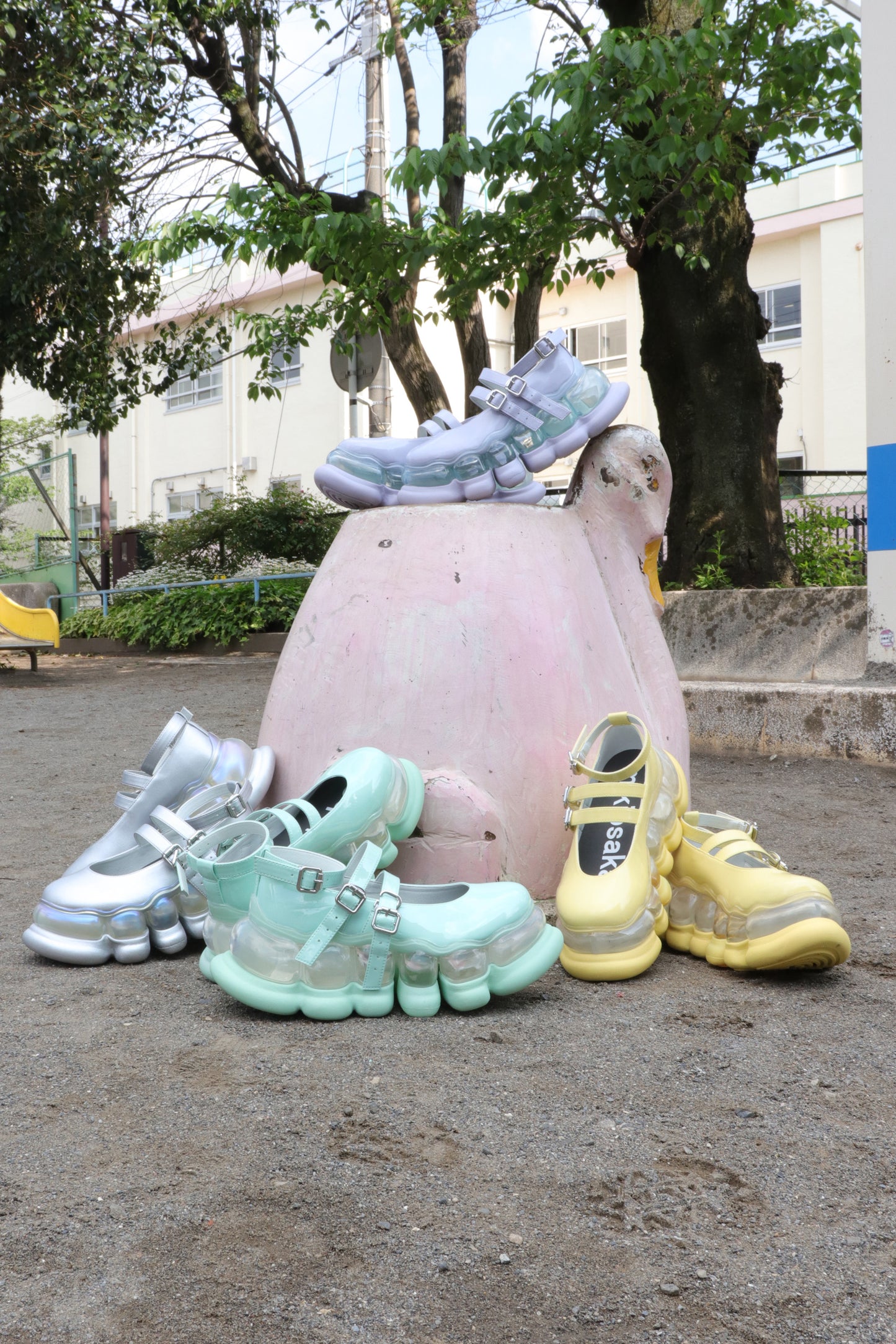 "Jewelry" Ark Three Straps Mary Jane / Yellow