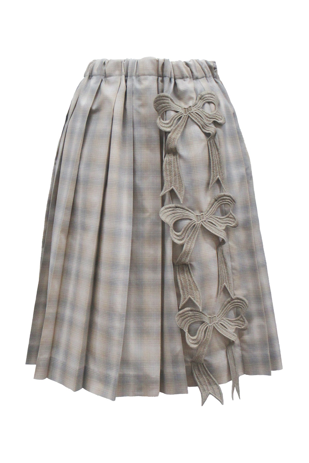 【25SS订】刺绣百褶裙/米色/MSS25S01