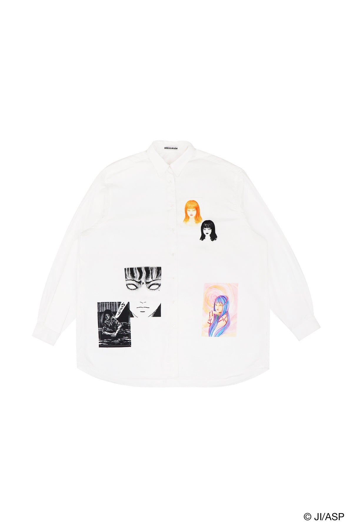TM25受注】Tomie Patchwork Shirt / White / MSTMB01 TM25受注】Tomie Patchwork Shirt / White / MSTMB01
