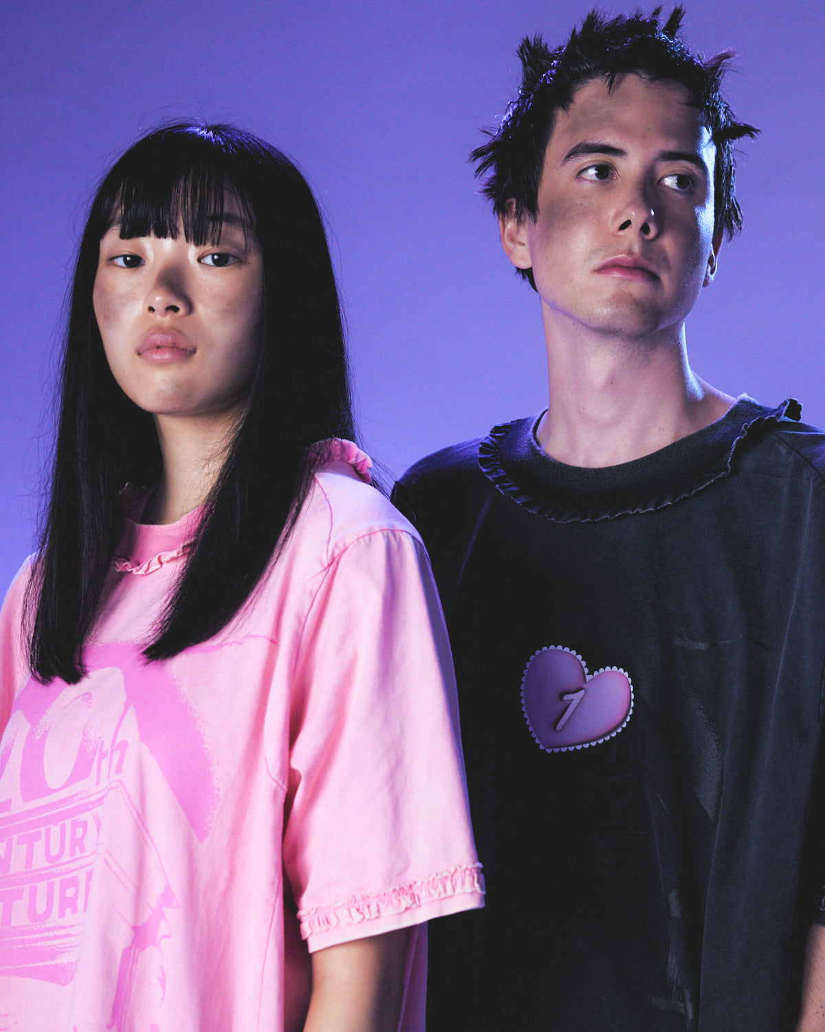 20Th+1Frill T Shirt / Black