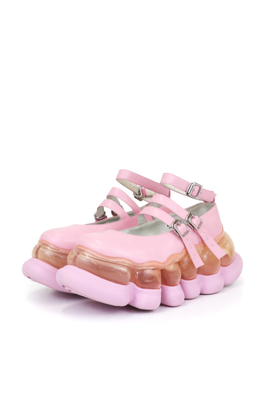 "Jewelry" Ark Three Straps Mary Jane / Pink