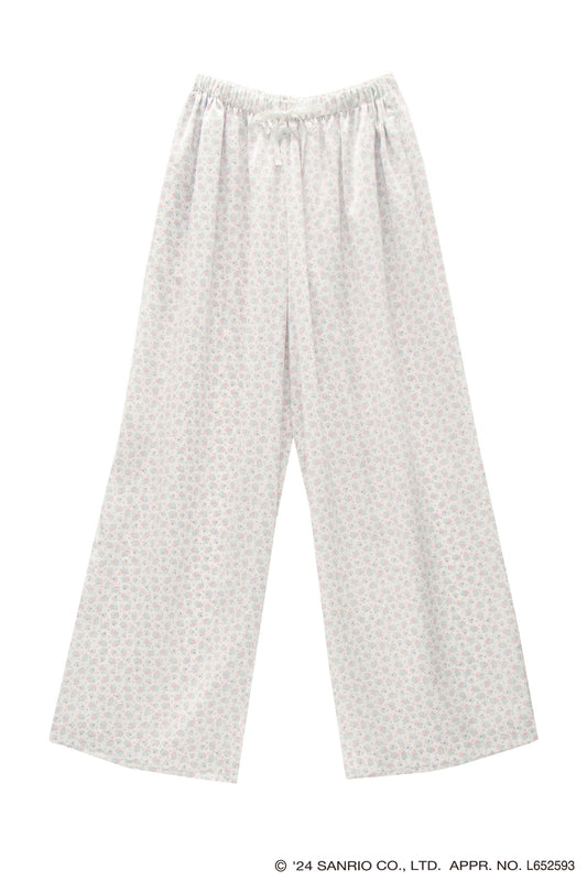 Print Pajamas Pants / White / Little Twin Stars x MIKIOSAKABE