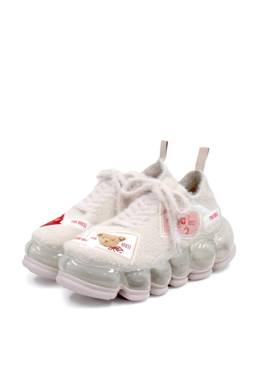 新品“珠宝”马海毛/米色/PINK HOUSE×MIKIOSAKABE