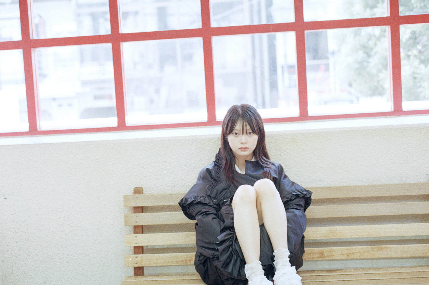 Puffer Frill Blouson / Black