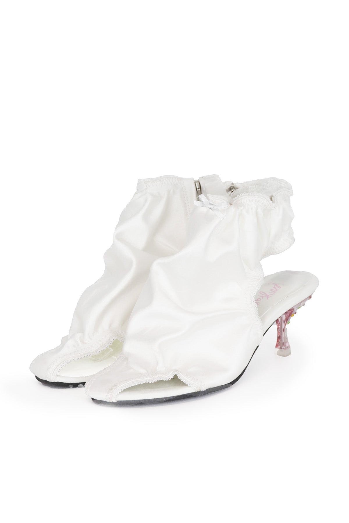 Panty Crystal Heels / White