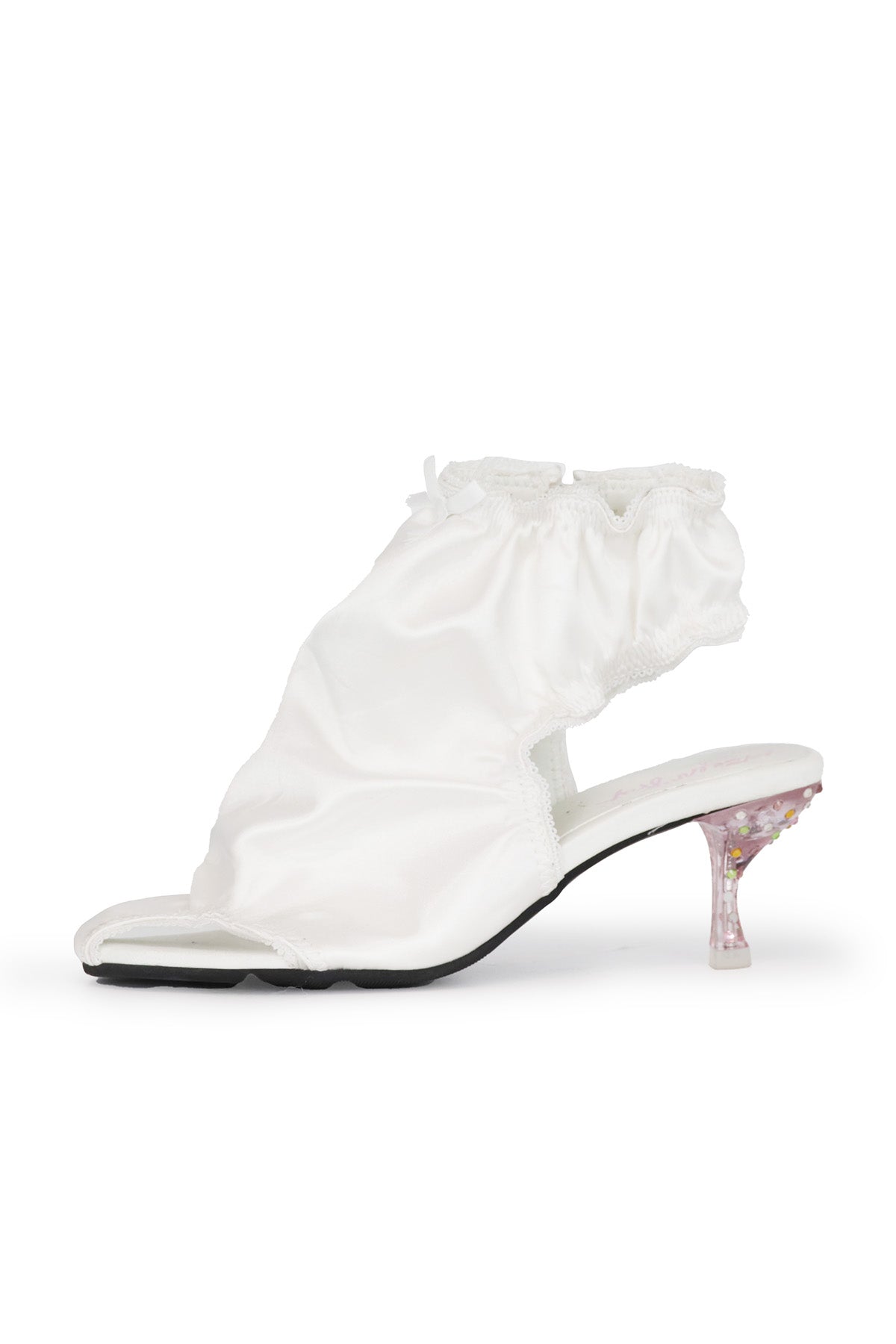 Panty Crystal Heels / White