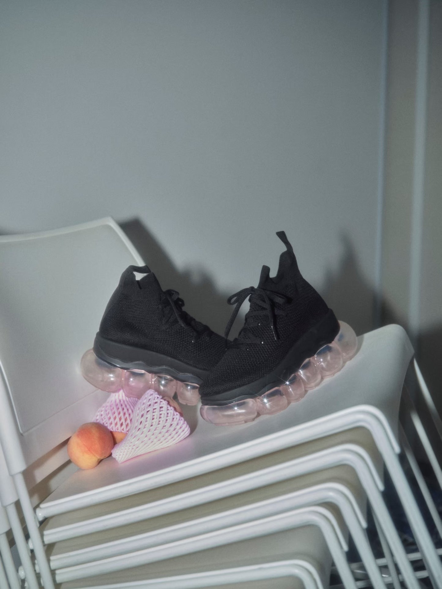 "Jewelry" High Shoes / Light Pink Black