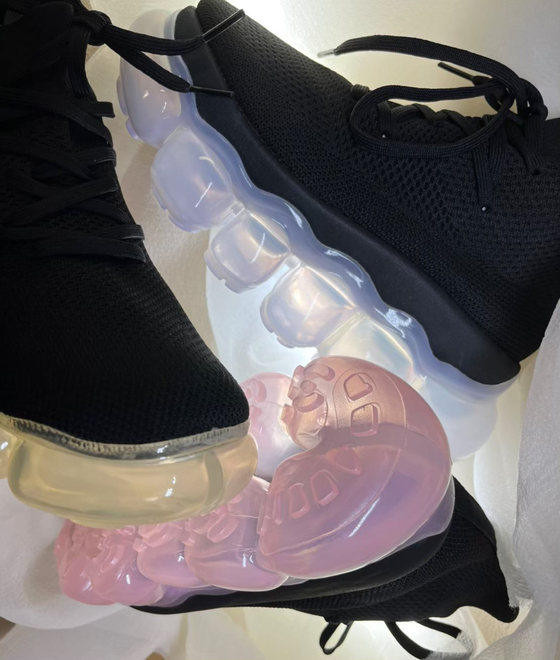 「珠宝」高跟鞋/粉黑