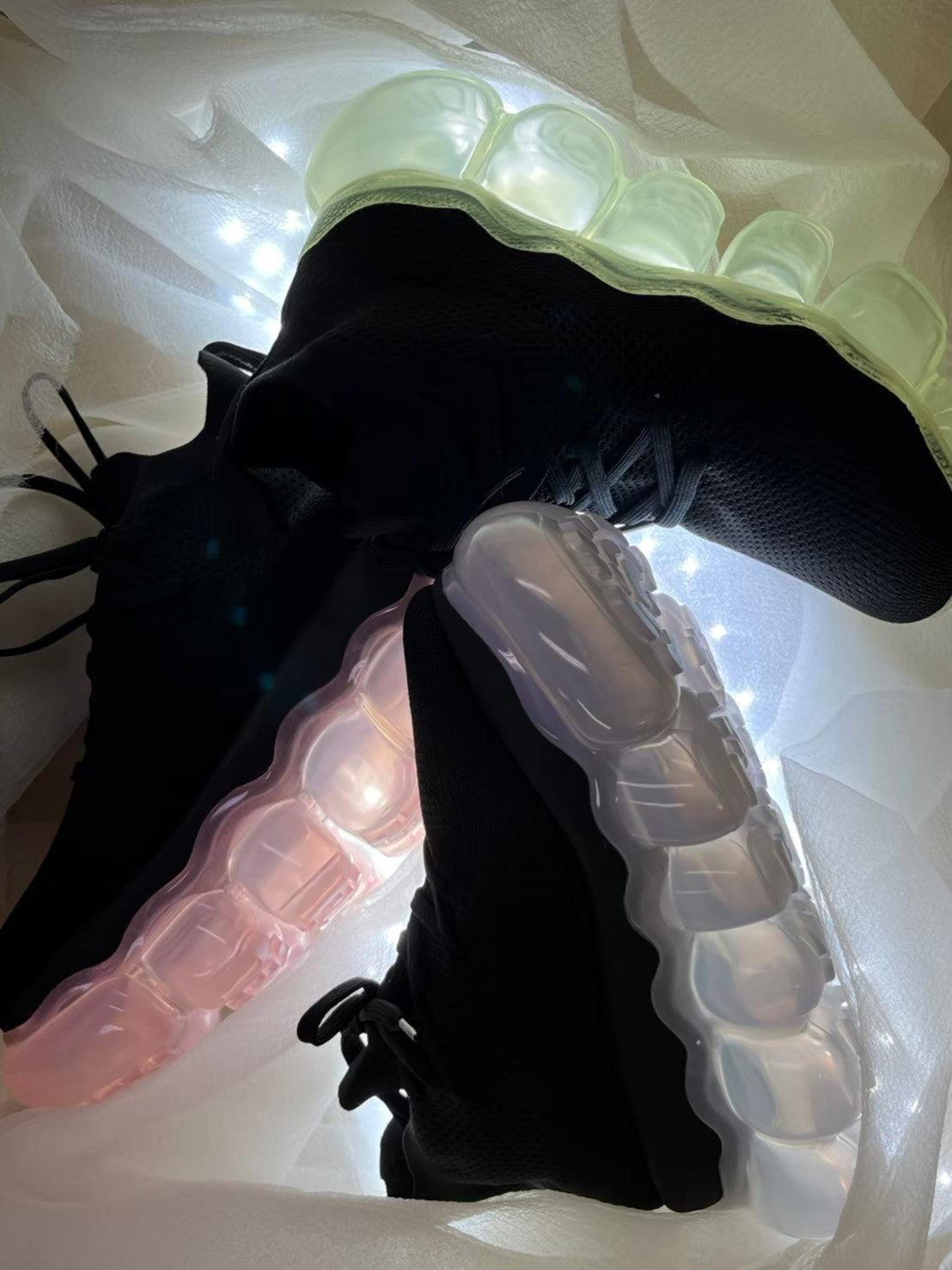 「珠宝」高跟鞋/粉黑