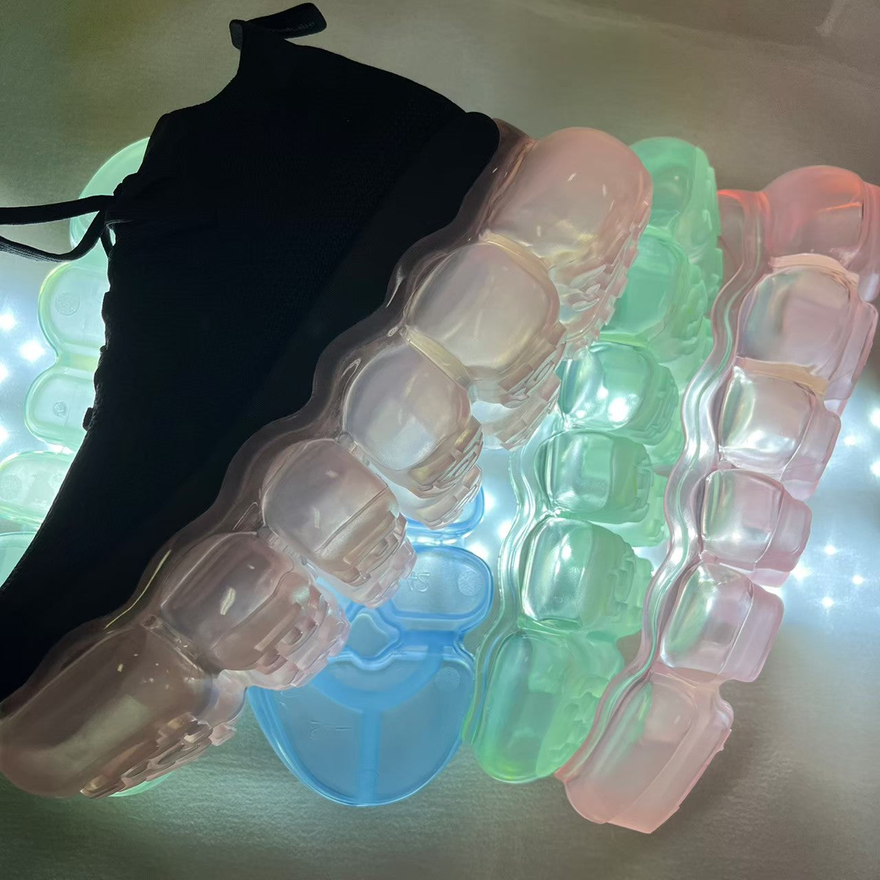 「珠宝」高跟鞋/粉黑